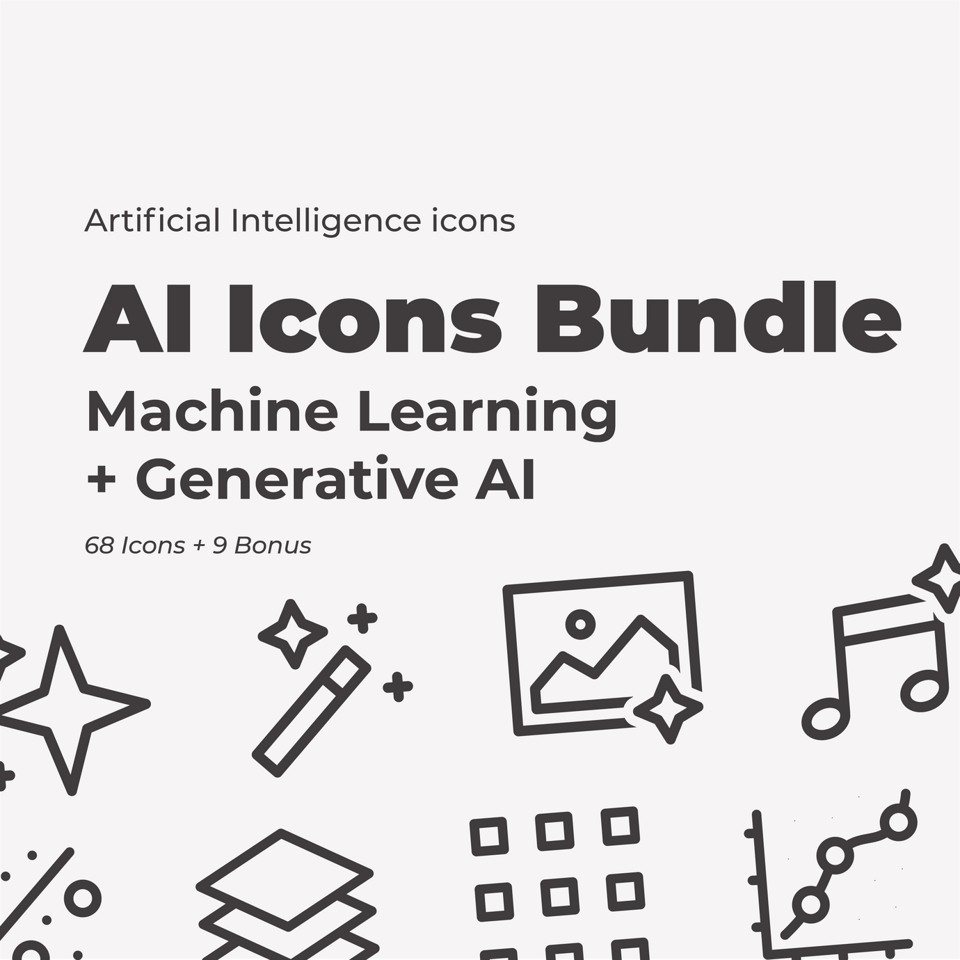 ✨ AI Bundle — 77 vector icons ✨